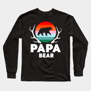 Papa Bear Daddy Father Dad Humor Trend Gift ideas Long Sleeve T-Shirt